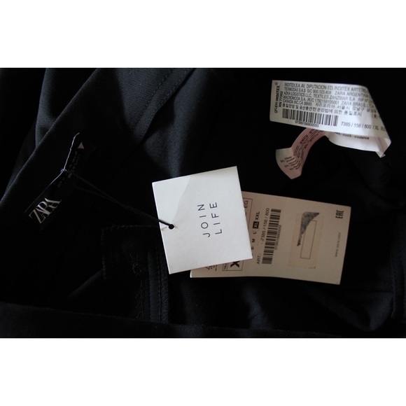 Zara NWT Black Pants with Vented Back Hem XL - Picture 14 of 14